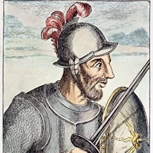 DIEGO de ALMAGRO (1475?-1538). Spanish soldier. Spanish line engraving, 17th century