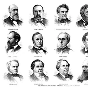 ELECTORAL COMMISSION, 1877. Members of the Electoral Commission convened in 1877