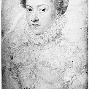 ELIZABETH OF AUSTRIA (1554-1592). Archduchess of Austria and Queen consort of Charles