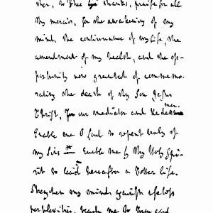 English man of letters. Autograph manuscript of a prayer written by Samuel Johnson at Ashbourne, England, 5 September 1784