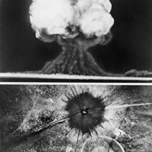 The first atomic explosion, 16 July 1945, in New Mexico