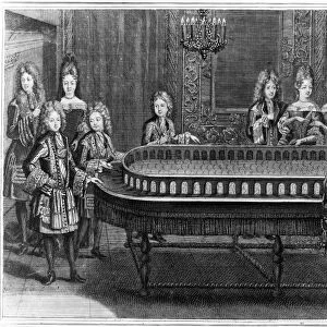 FRANCE: COURT LIFE, 1690s. Waiting in The Fourth Room of the Apartments