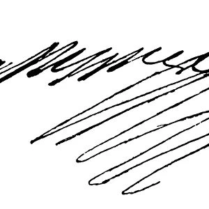 Friedrich Anton Mesmer. Austrian physician. Autograph signature