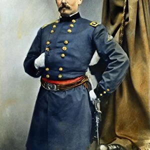 GENERAL GEORGE McCLELLAN (1826-1885). American army officer: oil over a photograph taken by Mathew Brady during the Civil War