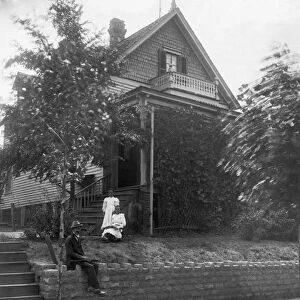 GEORGIA: HOUSE, c1899. An African American family in front of their home in Georgia