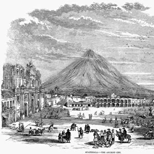 GUATEMALA CITY, 1856. The valley city of Guatemala in the central highlands. Wood engraving, English, 1856