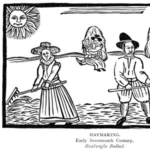 HAYMAKING, 17th CENTURY. Love among the haystacks