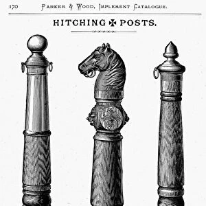 HITCHING POST AD. 19th century advertisement