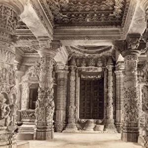 INDIA: DILWARA TEMPLE. Interior of the Jain temple at Dilwara near Mount Abu in