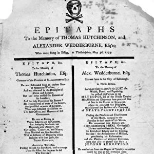 INTOLERABLE ACTS, 1774. Broadside, printed in Philadelphia, 3 May 1774, in the