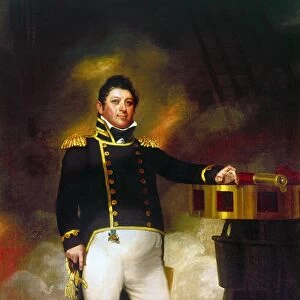 ISaC HULL (1773-1843). American naval officer. Oil on canvas by John Wesley Jarvis