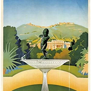 ITALIAN TRAVEL POSTER, 1925. Montecatini, Italy. Lithograph, 1925