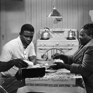 JACKIE ROBINSON STORY, 1950. Jackie Robinson and Louise Beavers in a scene