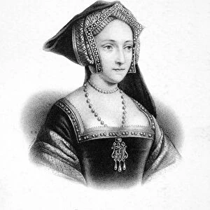 JANE SEYMOUR (1509-1537). Third wife of King Henry VIII of England. Lithograph