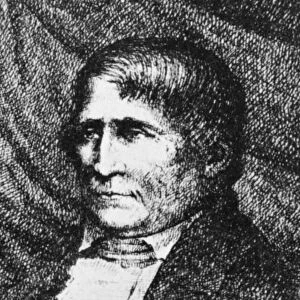 JEAN PIERRE CHOUTEAU (1758-1849). American fur trader and pioneer. Wood engraving, 19th century