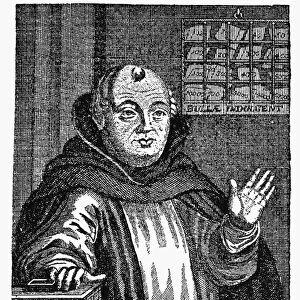 JOHANN TETZEL (1465-1519). German Dominican monk. Contemporary copper engraving by Graf Hans Moritz von Bruhl