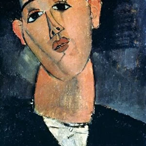 JUAN GRIS (1887-1927). Pseudonym of Jose Victoriano Gonzalez. Spanish artist. Oil on canvas, 1916, by Amedeo Modigliani