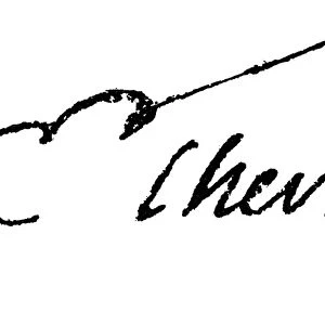 LEO TOLSTOY (1828-1910). Russian writer and philosopher. Tolstoys signature in Russian script