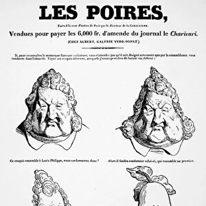 LOUIS PHILIPPE (1773-1850). King of the French, 1830-48. The Pears. Caricature