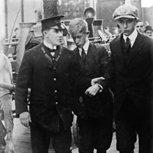 LUSITANIA VICTIMS, 1915. Two brothers rescued from the wreck of the Cunard steamship Lusitania