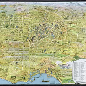 MAP: LOS ANGELES, 1932. Map of Greater Los Angeles, the wonder city of the world