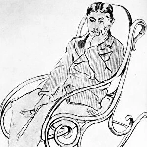 MARCEL PROUST (1871-1922). French novelist. At age 21. Drawing by Paul Baigneres