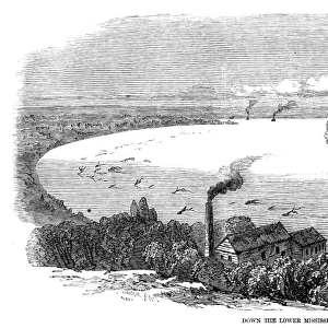 MISSISSIPPI RIVER, 1858. The lower Mississippi River near Baton Rouge, Louisiana