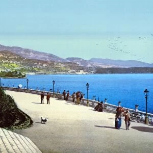 MONACO: MONTE CARLO, c1895. The casino promenade at Monte Carlo in Monaco. Photochrome