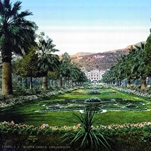 MONACO: MONTE CARLO, c1895. The gardens in front of the entrance of the Monte Carlo