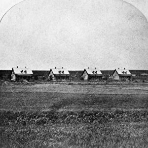 NEBRASKA: FORT OMAHA, 1870. Officers barracks at Fort Omaha, Nebraska. Photograph