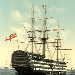 NELSON: HMS VICTORY. A view of the HMS Victory, Lord Horation Nelsons flagship