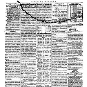NEW YORK TRIBUNE, 1841. An interior page of the New York Tribune, 8 May 1841