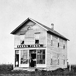 NORTH DAKOTA, c1875. The office of the Fargo Times in Fargo, North Dakota. Photograph