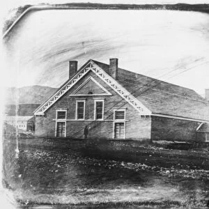OLD TABERNACLE, 1852. The Old Mormon Tabernacle, built in Salt Lake City, Utah in 1851