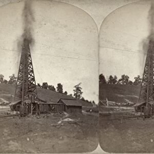 PENNSYLVANIA: OIL, c1880. An oil derrick at the Lady Hunter well near Petrolia City, Pennsylvania