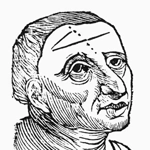 PHYSIOGNOMY, 1648. Forehead of a loving man