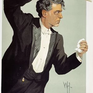 PIETRO MASCAGNI (1863-1945). Italian composer. Caricature lithograph, English, 1900-1910