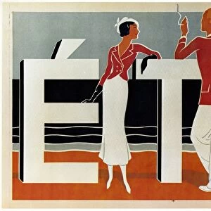 POSTER: SUMMER, c1925. Lithograph by Caddy, c1925