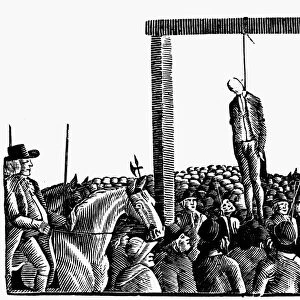 PUBLIC HANGING, c1800. Wood engraving, early 19th century, by Thomas Bewick