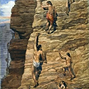 PUEBLO NATIVE AMERICANS. Pueblo Native American cliff dwellers of the American Southwest