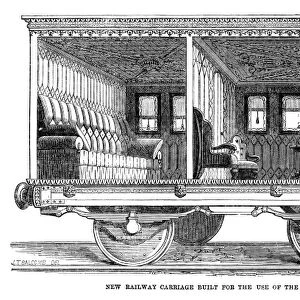 RAILWAY CARRIAGE, 1864. Railway carriage for the Prince and Princess of Wales