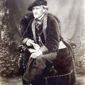 RICHARD WAGNER (1813-1883). German composer. Photographed c1868 at his villa, Triebschen