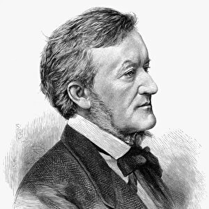 RICHARD WAGNER (1813-1883). German composer. Wood engraving, English, 1883