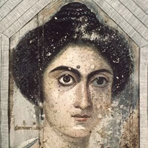 ROME: ROMAN WOMAN, c325. Roman wall painting, c325 A. D. from Fayum Egypt