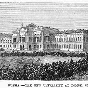 RUSSIA: UNIVERSITY. The university at Tomsk, Siberia. Wood engraving, 1881
