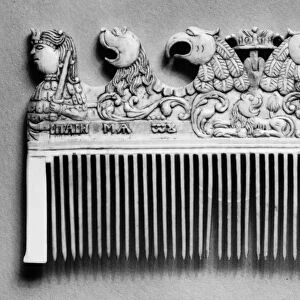 RUSSIAN COMB, 17TH CENTURY. Walrus bone comb, made in Russia, late 17th century