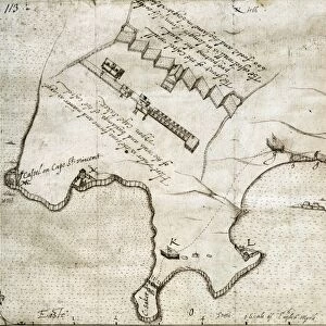 SAGRES, 1587. Some of the installations on the capes of Sagres and St Vincent in