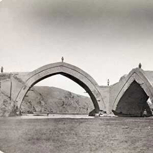 SAMARKAND: BRIDGE, 1872. Ruins of the bridge of Shadman Malik. Photograph by N. V. Bogaevskii, 1872