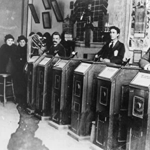 SAN FRANCISCO: KINETOSCOPE. A Kinetoscope Arcade in San Francisco, 1894