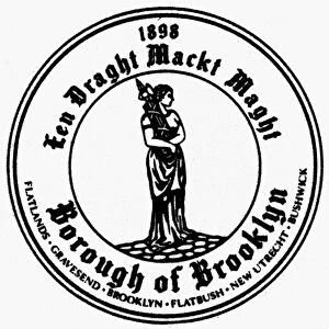 SEAL OF BROOKLYN. Een Draght Mackt Maght, (In Unity there is Strength)